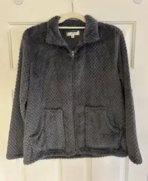 Cuddl Duds Charcoal Teddy Jacket