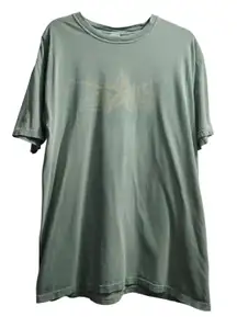 Authentic Pigment Garment Dyed‎ Graphic T-Shirt Organic Cotton Tee Large