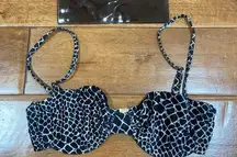 CROC GLITTER BALCONETTE BIKINI TOP