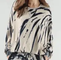 Young Fabulous & Broke Tie Dye Crew Neck Sweater Soft Slouchy Oversized Comfy XS