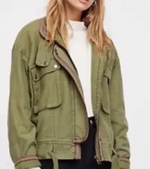 Army Green Embroidered Jacket