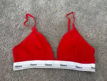 Red Hanes bra