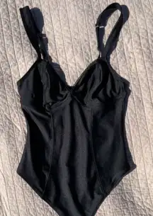 Urban Outfitters Black Corset Structured Bodysuit