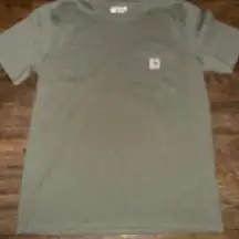 Carhartt K87-W Loose Fit Cotton Polyester Pocket T-Shirt Men's L 12-14 Green