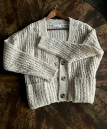 JustFab Cardigan Cream Tan