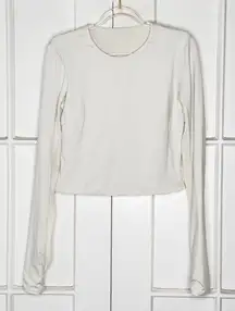 Lululemon Tight-Fit Lined Long-Sleeve Shirt in Bone