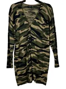 Torrid Army Green Camo Long Button Down Cardigan 2 18
