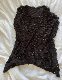 New Years Eve essential: black starry night top