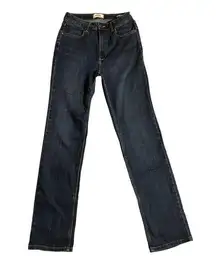 Wrangler Womens 6x34 High Rise True Straight Medium Wash Denim Jeans