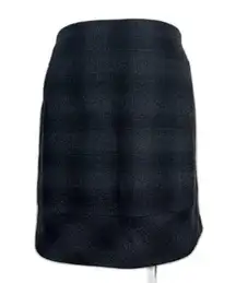 Wool Skirt Gray Black PLAID Size 4 WILLI SMITH