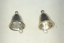 Avon Vintage Gold Tone Christmas Bell Holiday Pierced Dainty Boho Earrings