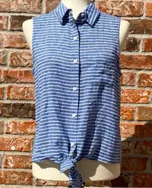 BeachLunchLounge  from Nordstroms Linen front tie sleeveless top NWT Size XS