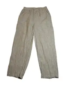 Quince 100% Linen Straight Leg Crop Pants Size XS Coastal Lightweight Minimalist