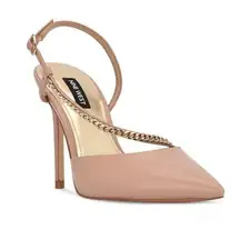 Nine West Slingback Pointed Toe Pump nude shoes