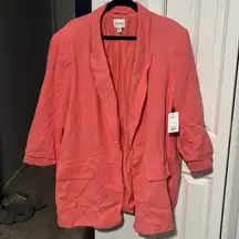 Nine West Size 4X‎ Salmon Oversized Blazer