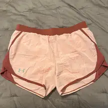 Under Armour Women's Shorts in Light Pink and Rust