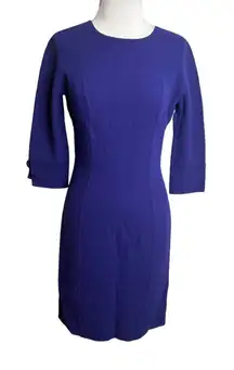 Oscar de la Renta wool blend sheath dress