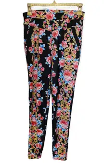 Colorful Floral stretchy pants woman’s summer stylish pants