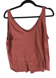 Everlane Womens Top The Air Cami Cotton Cedarwood Pink XL