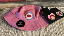 No Boundaries Pink Bucket‎ Hat With Patches