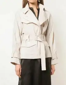 Vince Classic Linen Trench Coat Jacket