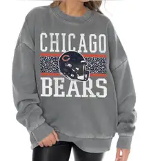 Chicago Bears Women's NFL Gameday Couture Gray Crew Neck Sweater in Size Large