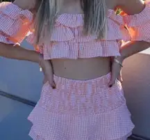 Boutique Orange Gingham Set