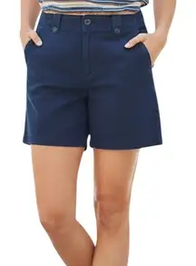 Lauren Ralph Lauren Vintage Y2K Navy Blue Cotton Shorts Womens 8