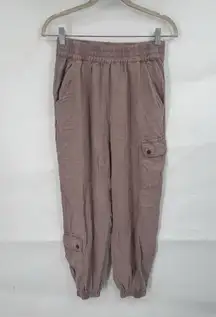 Anthropologie Cargo Jogger Pant Women Small Pink Grunge Retro Minimalist Preppy