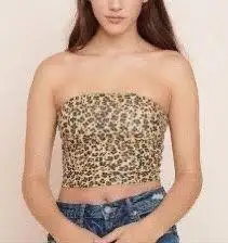 Garage Cheetah Print Tube Top