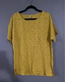 Misslook Mustard Yellow Shooting Star Top Size Large