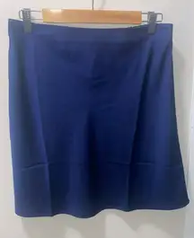 J. Crew Deep Blue Satin Skirt size M worn once