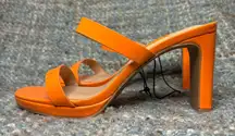 Chinese Laundry Tete Patent Heeled Sandal in Orange