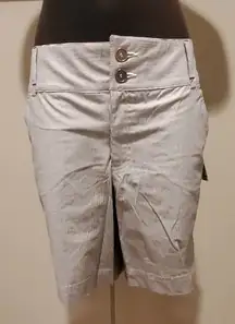 NWT Christopher & Banks Gray & White Stripe Shorts