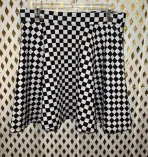 Hot Topic goth checker board skater skirt vans style size M