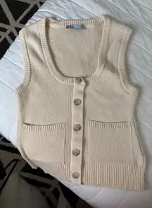 Zara cream sweater vest
