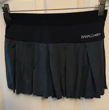 Black and Hunter Green Mini Skater Skort Athletic Pleated