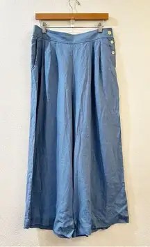 Outerknown Womens Eclipse Pleated Linen Wide Leg Pant Size 10