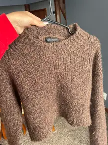 Brown Crop Sweater 