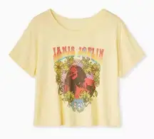 Torrid Yellow Janis Joplin Graphic T-Shirt Cropped Vintage Band Tee Women's 3X