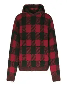 Skims Cozy Knit Sweater Brick Buffalo Check NWT Christmas Holiday Collection