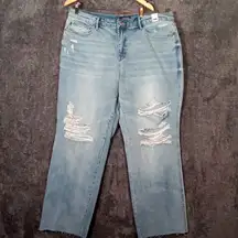 Judy Blue High waisted 90"s straight rigid distressed women's 20W jeans