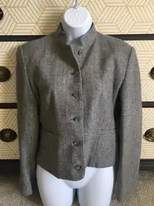 Vintage Grey Wool Military Blazer EUC 