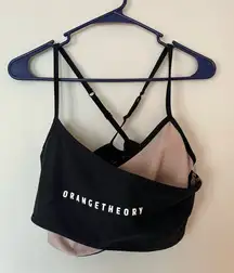 Beyond Yoga Orange Theory Fitness Black and Pink Crossover Sports Bra- Size XL