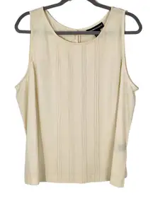 Norton McNaughton Butter Yellow Embroidered Shell NWOT Size 18 Yellow Sleeveless