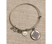 Alex and Ani Women's Celtic Knot Charm Bangle Bracelet Rafaelian Silver Finish