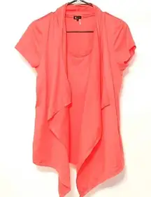 6 by six shirt cardigan attached waterfall