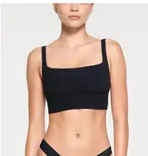 Skims Fits Everybody Square Neck longline bralette in Onyx