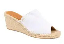 Patricia Green NWOT Shen Espadrille Mules White Linen sz 7