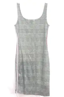 Rolla Coster S Small  Women’s Midi Plaid Dark Academia Sleeveless Bodycon Dress